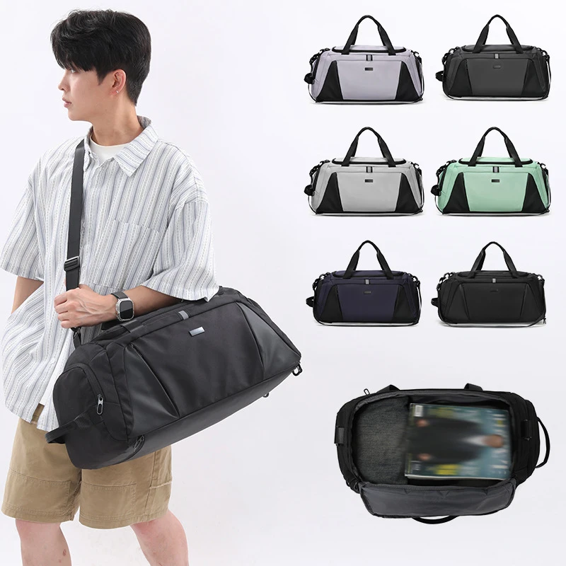 

Fitness Handbag Multifunctional Travel Luggage Crossbody Bag with Shoe Pockets Large capacity Sports Dry Wet Sepration Backpack