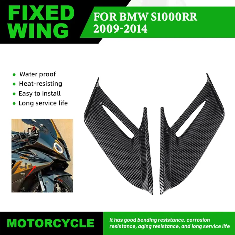

Motorcycle Front Aerodynamic Wing Fixed Wing Spoiler For BMW S1000RR S1000 RR 2009-2014 Windshield Wing Aileron Side Winglet