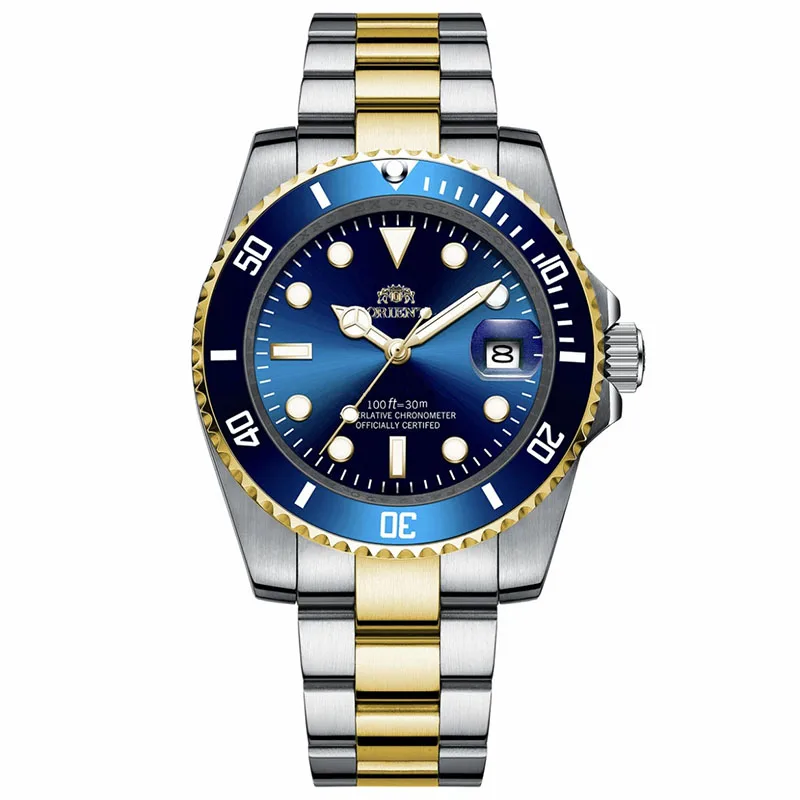 تم تجديد العلامة التجارية ORIENT ساعة ميكانيكية أوتوماتيكية عصرية للرجال مستعملة