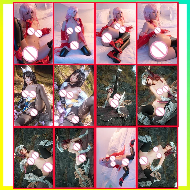 Sexy Nude Girl Cosplay Card 24pcs 5.4*8.6cm Goddess Story DIY ACG Nude Card Adult Toys Rare Collection Cards Boys' Collectibles