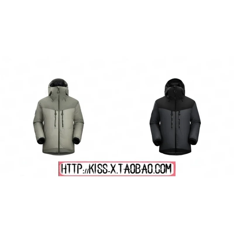 

2025 New Outdoor Function Waterproof down Jaet Hooded Goose down Hiking Warm Couple Long Sve Thiened Zipper Closure