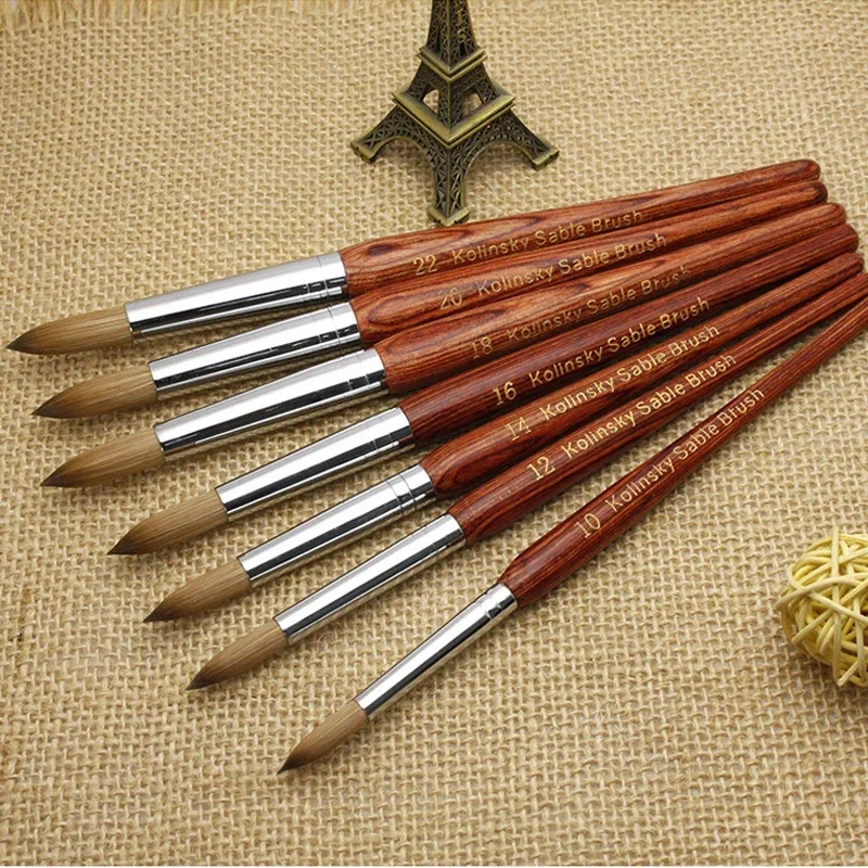 

TIANMI Kolinsky Hair Nail Brush Wood Handle Nail Pen Drawing Painting Nail Brushes Manicure Tools Gel Nail Polish Builder