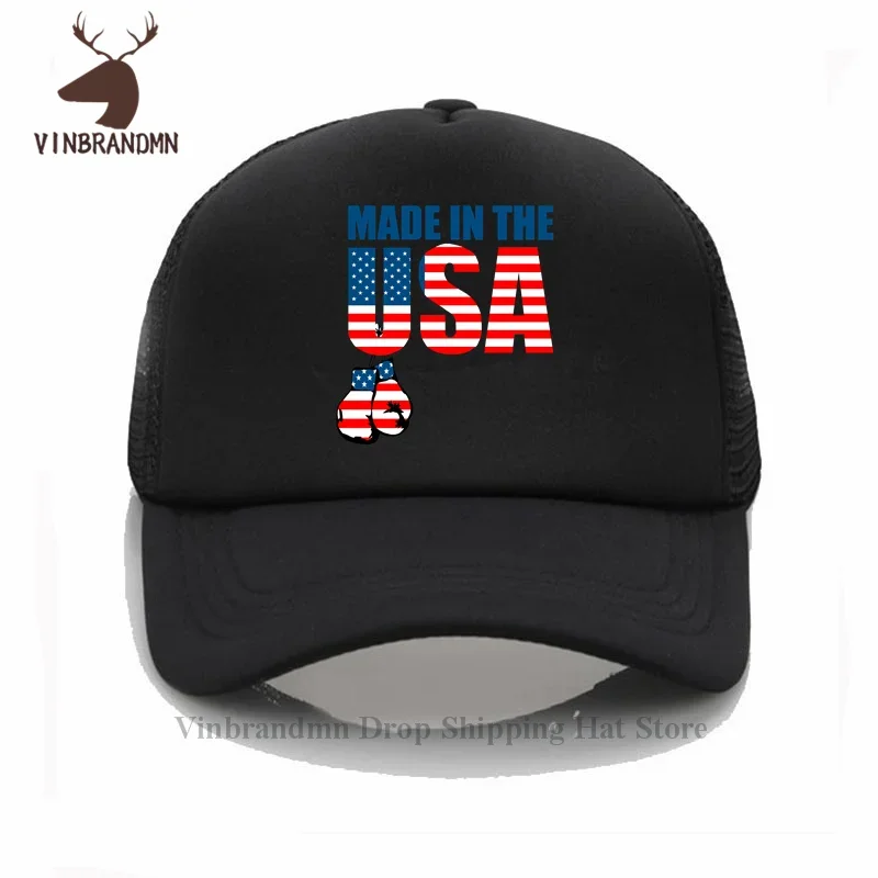 Retro Balboa Made in the USA Baseball cap Rocky American Flag Design with Boxing Gloves hat Make America Great Again Fishing hat