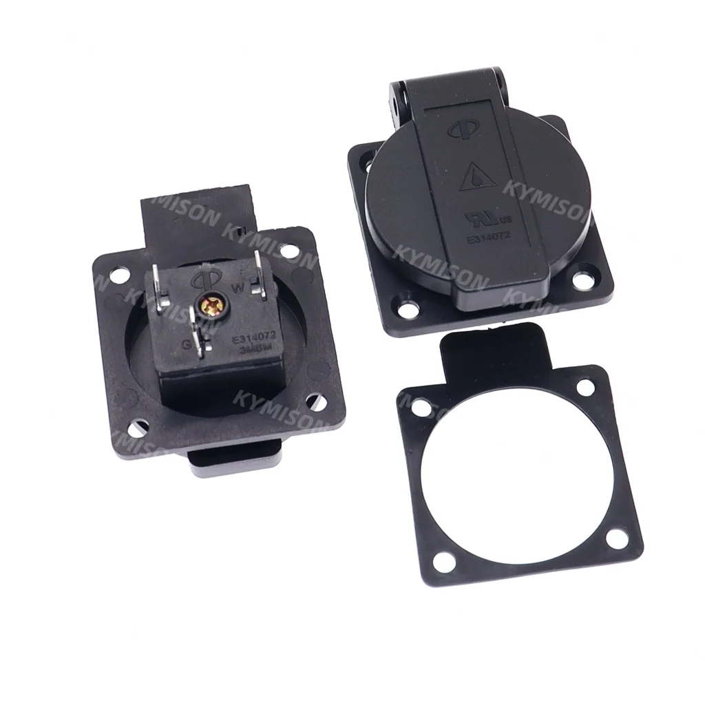 US NEMA 5-20R AC Power Industrial Socket 125V 15A Multifunction Outdoor Waterproof Outlet Power Wire Receptacle Socket Adapter