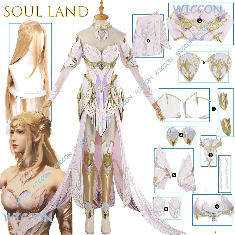 

[Hemera] Аниме Soul Land Qian Renxue Angel Goddess Косплей Костюм Полный комплект игрового платья Наряд для ролевых игр Хэллоуин Сексуальное высокое качество