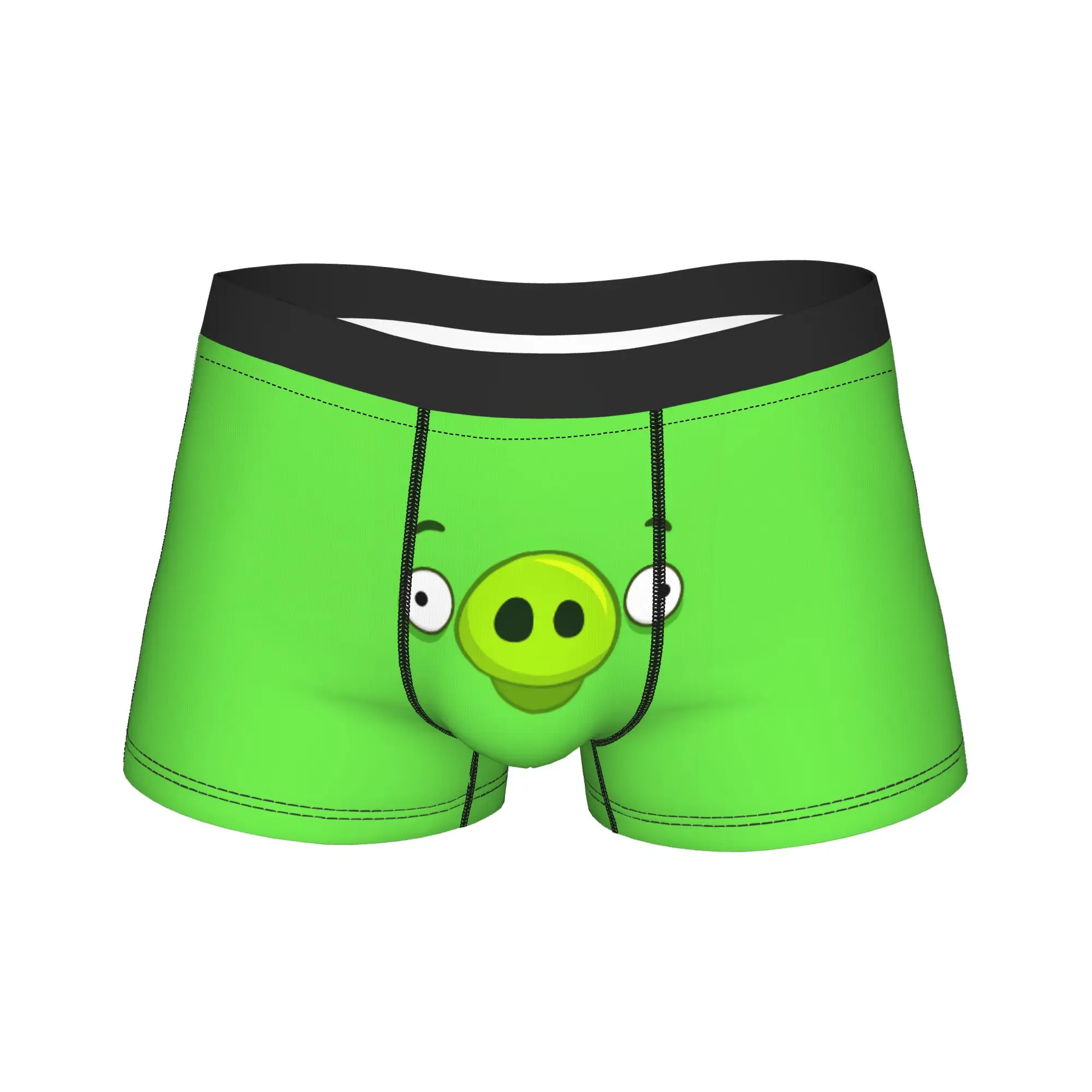 

An Angry Pig Face With Two Eyes Cartoon Face Meme Underwear Soft Trend Underpants Print Shorts Briefs For Men Pouch Boxershorts