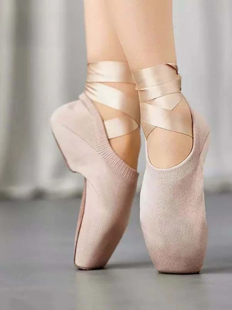 breathable-knitted-pointe-dance-shoes-professional-training-shoes-for-beginners-universal-children-wear-resistant-leather-hea