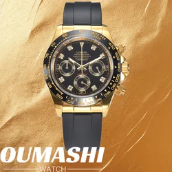 VK WATCH Luxury 39mm quartz Chronograph Business Watch Men's VK Series 63 Sport Sapphire Glass Gem dial Ceramic bezel insert