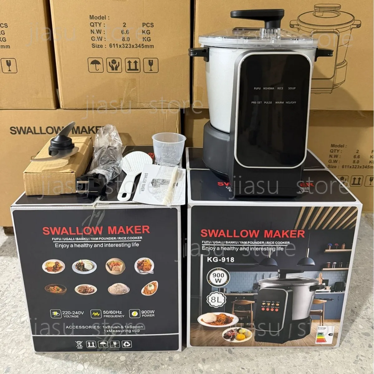 6L Stainless Steel Meat Grinder Blender Home Electric Blender
