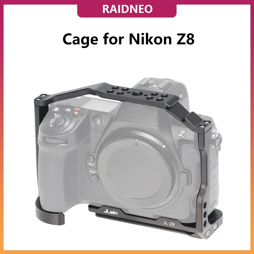 

Z8 Camera Cage for Nikon Z8 DSLR Cage Expansion Frame Bracket Rig Kit Built-in Arca Swiss Plate with Top & Wooden Handle