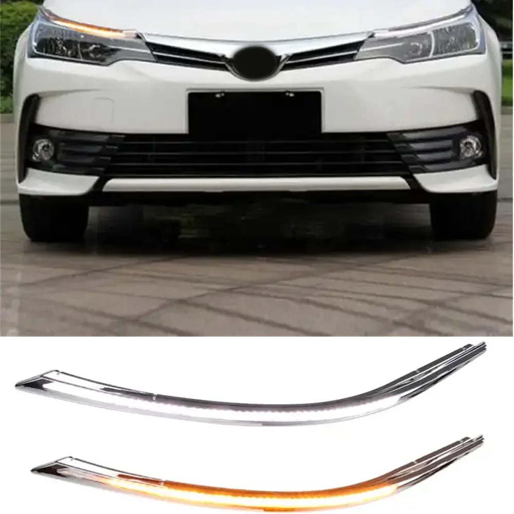 

For Toyota Corolla Headlight Eyebrow Daytime Running Light Auto Accessories Led Drl with Flowing 2014 2015 2016 2017 2018