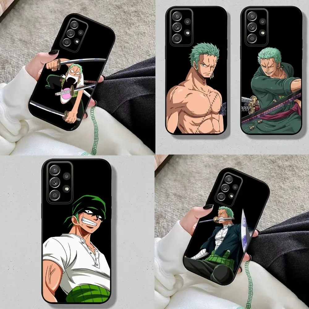 R-Roronoa Z-Zoro One P-Piece Phone Case For Samsung S24,S23,S22,S21,S20,S10,S10E,S9 Plus FE Note 20 Black Cover Shell