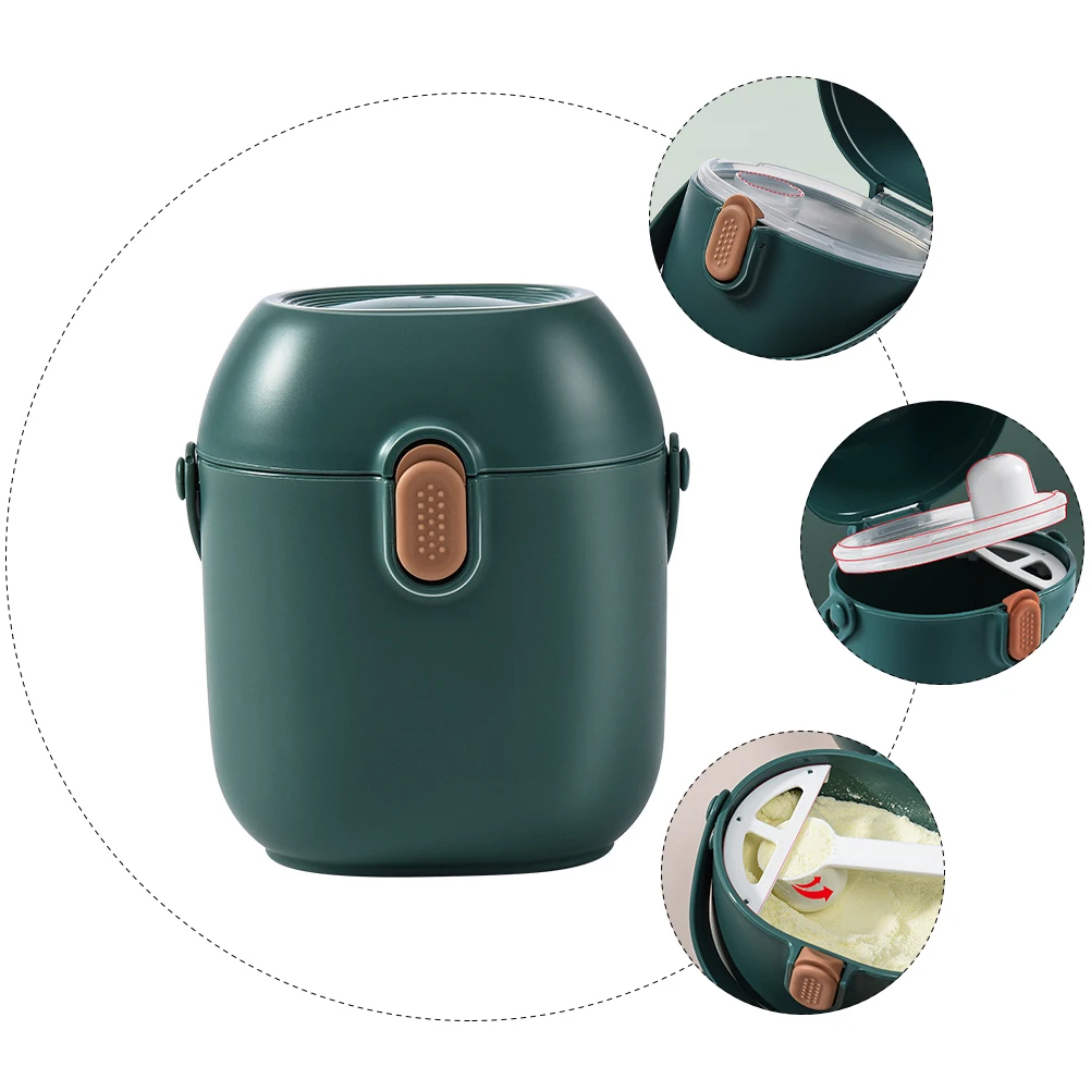 

Portable Milk Powder Box Large Capacity Safe PP Heat Resistant Baby Food Storage Container Sealing Effect Easy Clean Durable
