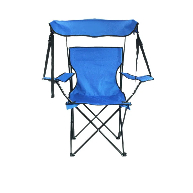Awning Armchair Outdoor Sunshade Camping Chair Single Folding Canopy Lightweight Easy Storage Beach Fishing Outdoor Furniture