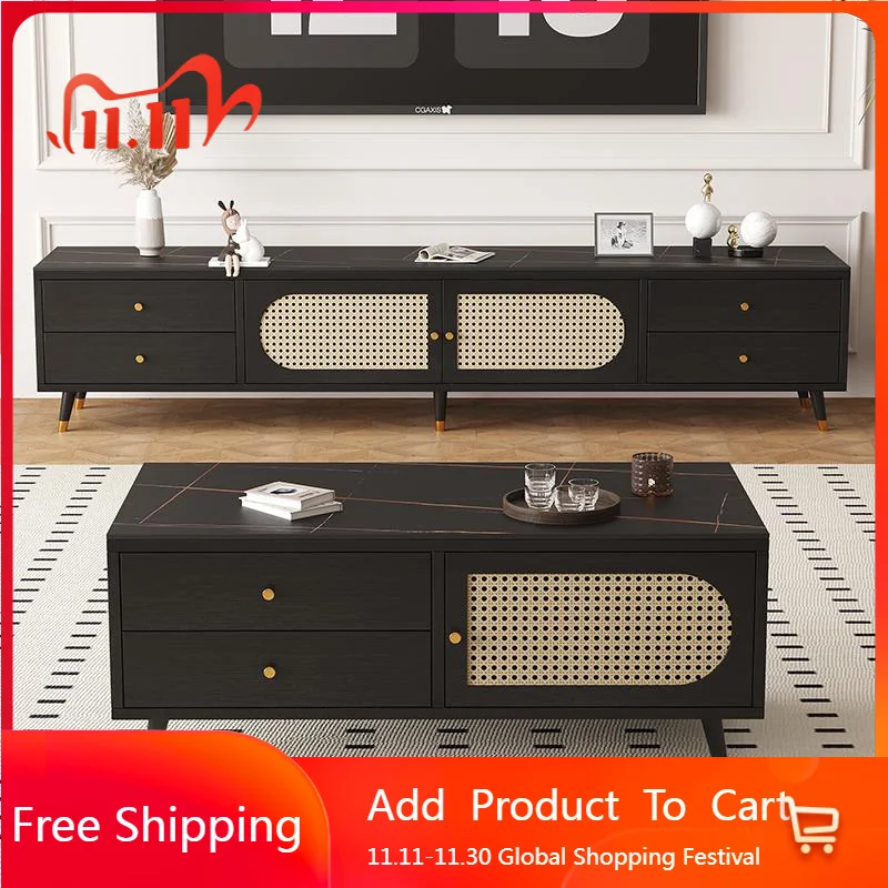 

Retro Wood Tv Stands Aesthetic Minimalist Drawers Designer Tv Table Storage Hallway Muebles Para Tv Chinese Style Furniture