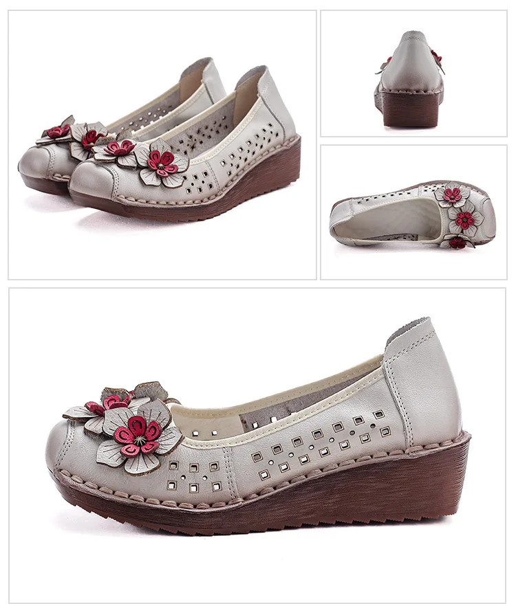 2025 Sommer Neue Damen-Mesh-Sandalen aus Rindsleder – Modische Mutter-Schuhe mit weicher Rindersehnen-Sohle und rutschfester Keilabsatz – Detail 28