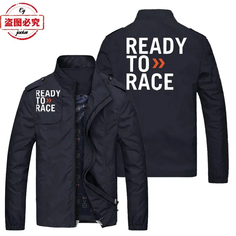 Куртка с принтом логотипа Ready To Race, топ с длинными рукавами для гонок по бездорожью, спецодежда, мужская куртка, гоночный костюм