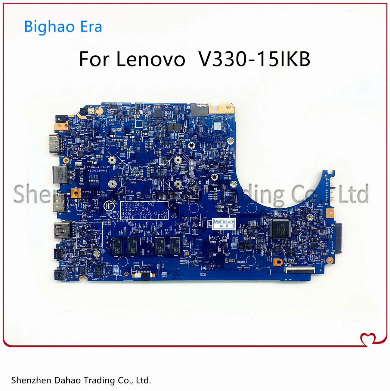 For Lenovo 330-15IKB V330-15IKB Laptop Motherboard LV315KB MB 17807-3 448.0DC04.0031 W/ Intel i3 CPU 4GB-RAM 100% Fully Tested