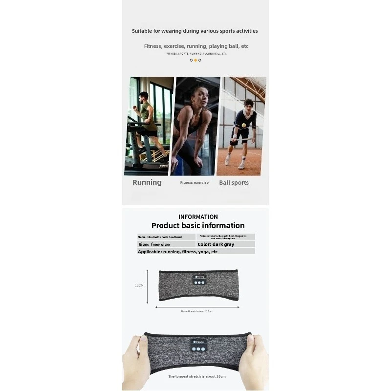 بلوتوث عقال الموسيقى الرياضة العصابة اللاسلكية مكبر صوت ستيريو حر اليدين الاتصال قابل للغسل سماعة الجري الصالة الرياضية اللياقة البدنية
