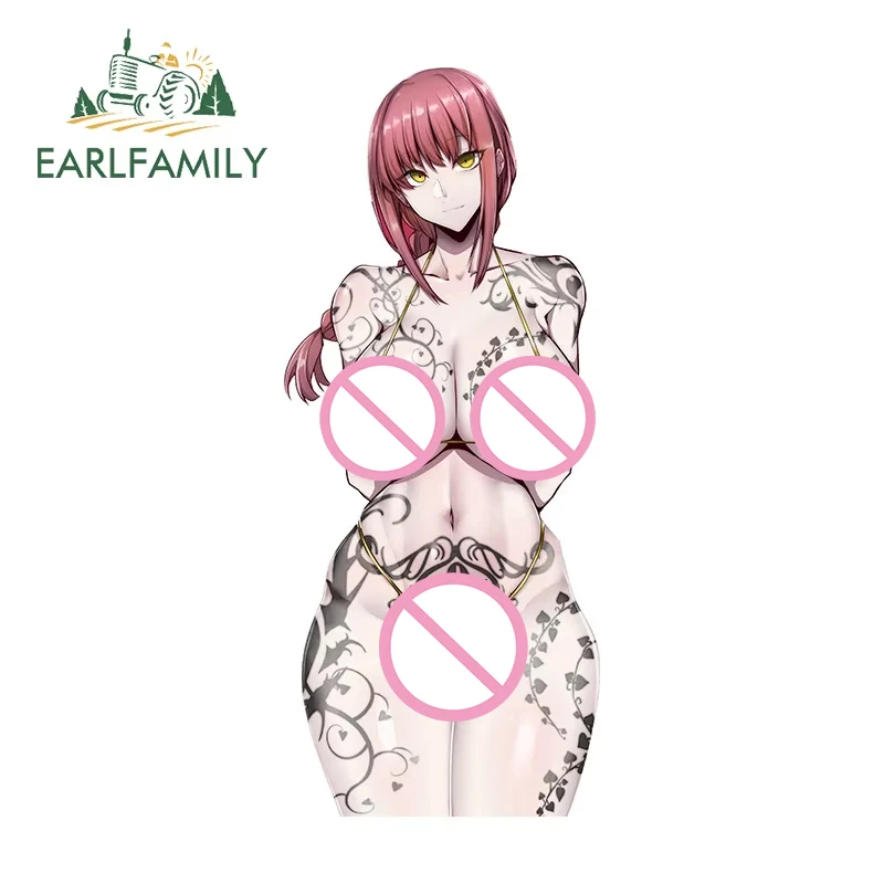 

EARLFAMILY 13cm Makima Succubus NSFW Blacked Tattoos Fanart Car Stickers Hentai Anime Waifu Decal Creative Vinyl Car Accessories