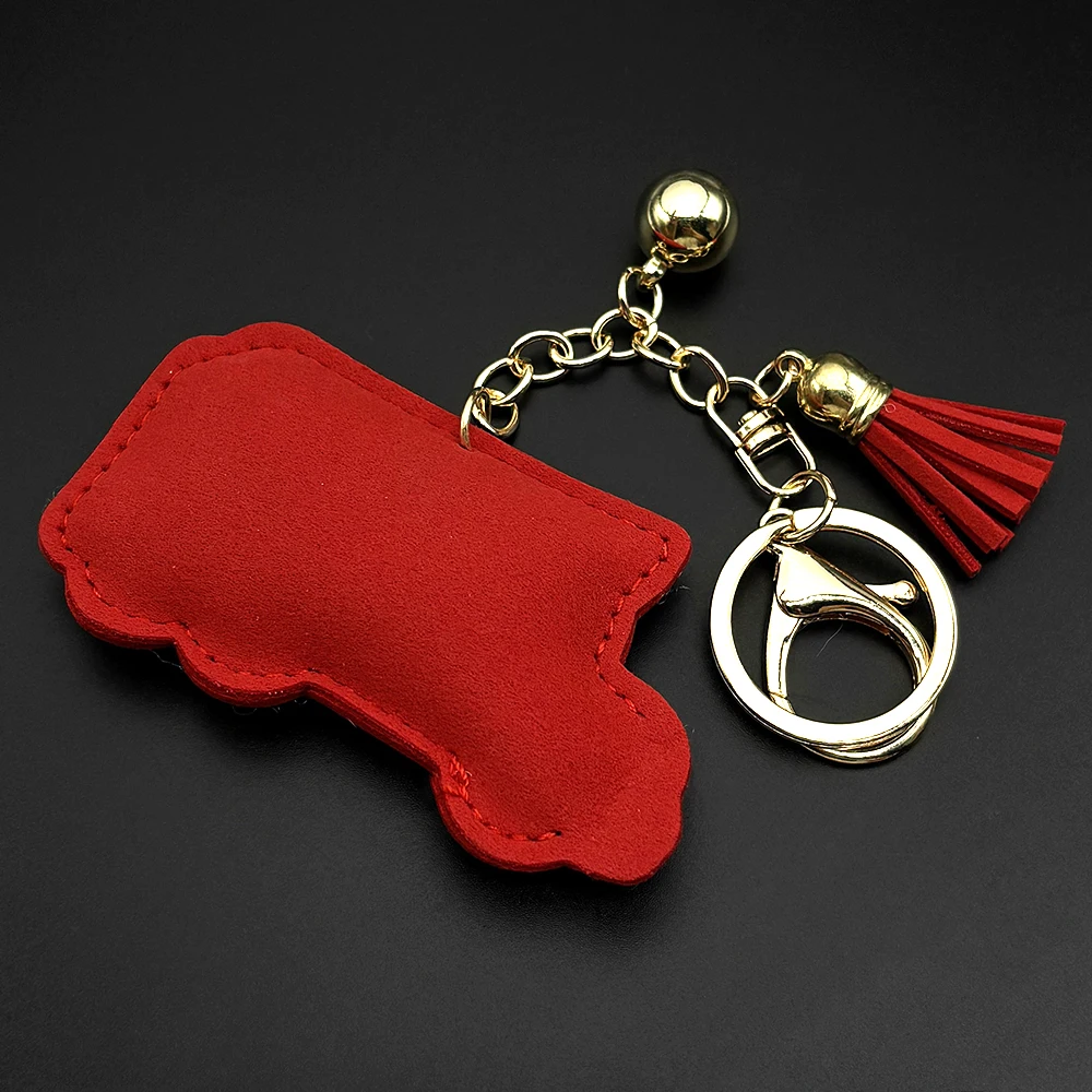 Feuerwehrauto Strass-Schlüsselanhänger Feuerwehr-Thema Rote Quaste Taschenanhänger Feuerwehrmann Schlüsselhalter Souvenir Geschenk Notfallfahrzeug Schmuck – Detail 5