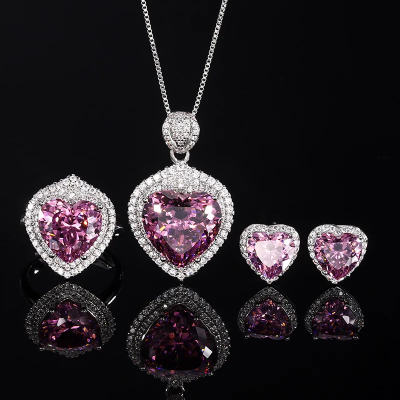 

New Jewelry Bird's Nest Cut Dried Rose Heart Set 15*15-12*12-9*9