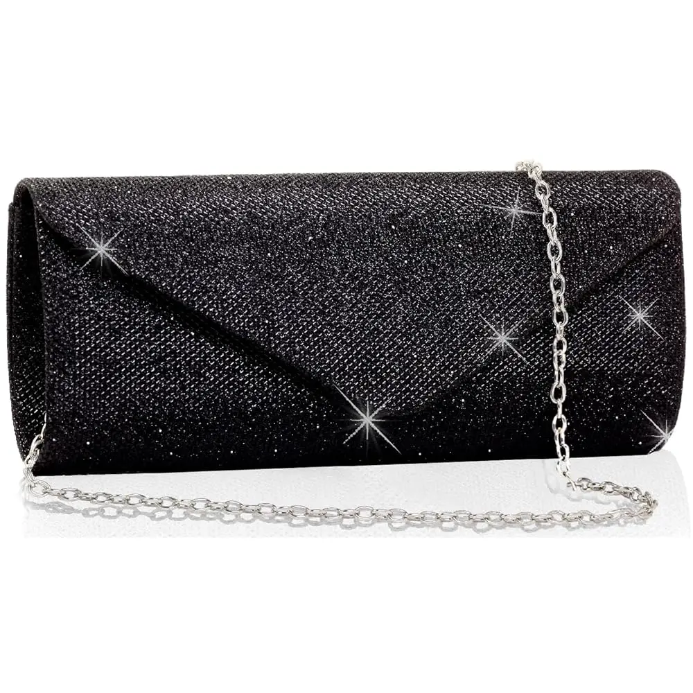 

Клатчи для женщин, вечерние сумки-конверты с отстегивающейся цепочкой, блестящие и элегантные.