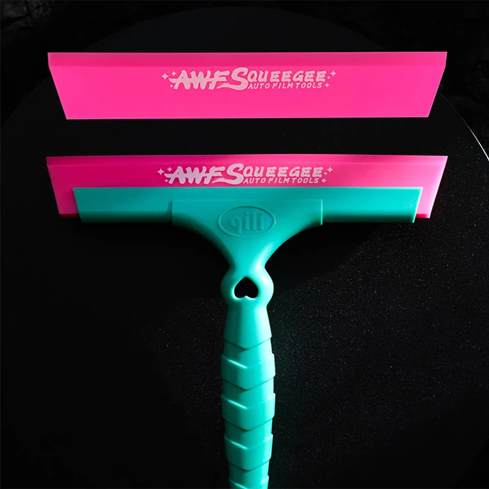 Window Tint Squeegee with T Handle, Extra Soft Wide Rubber Blade Water Scraper for Automotive Glass Cleaning and Front Rear Wind