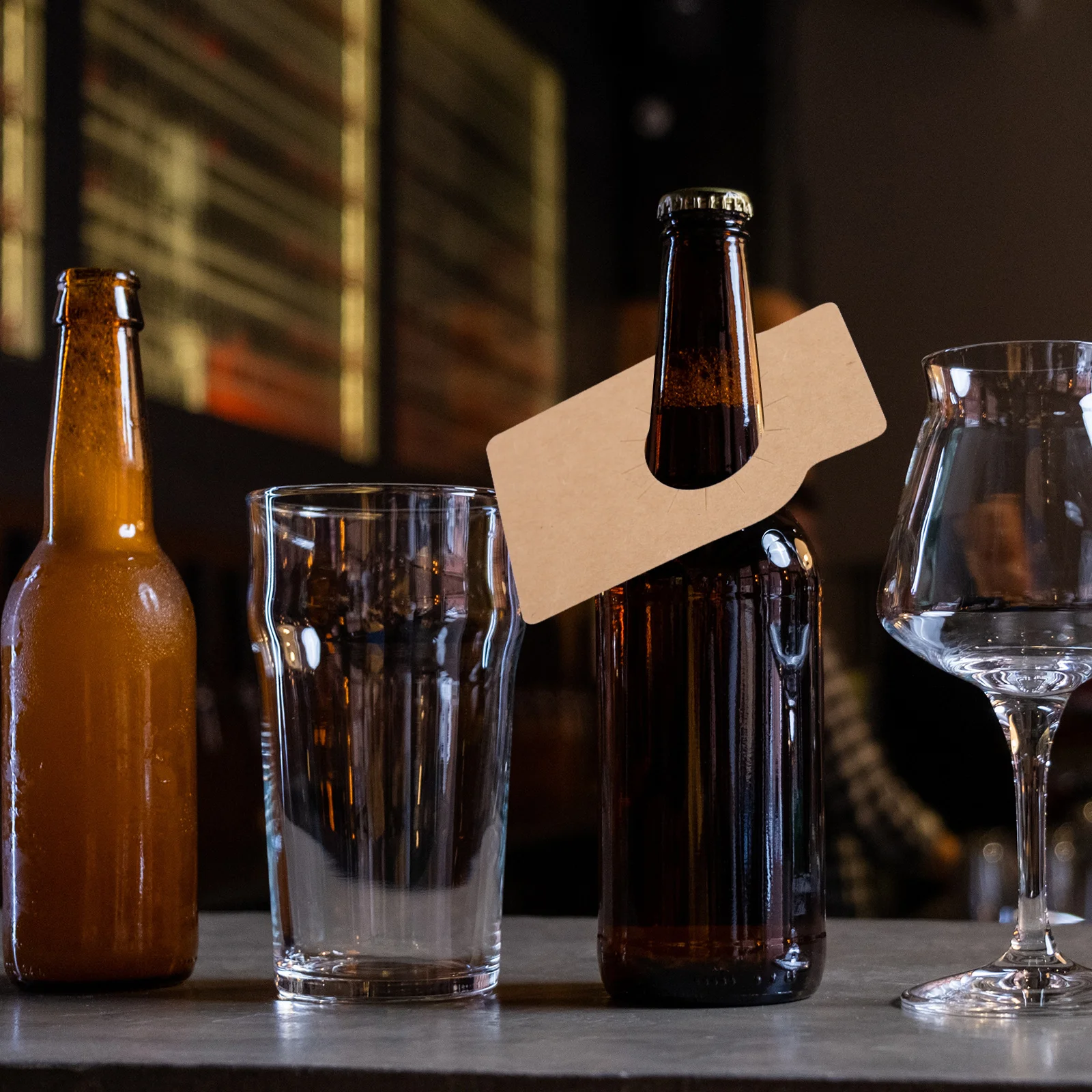 

100Pcs Wine Bottle Tags Kraft Paper Hanging Tags Wine Cellar Labels Marker for Bottles Home Brew Decoration