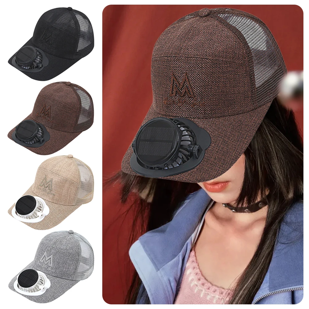 

Portable Solar/USB Charging Solar Fan Cap ​​Wide Brim​​ Breathable Fan Hat Lightweight UV Protection Sun Hat​​ Golf & Fishing​​