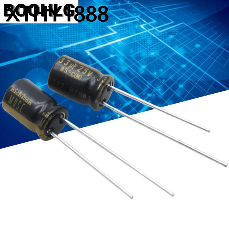 5PCS Original 33UF 25V Fever Capacitor 25V 33UF 8X12 Muse Kz Copper Feet-image