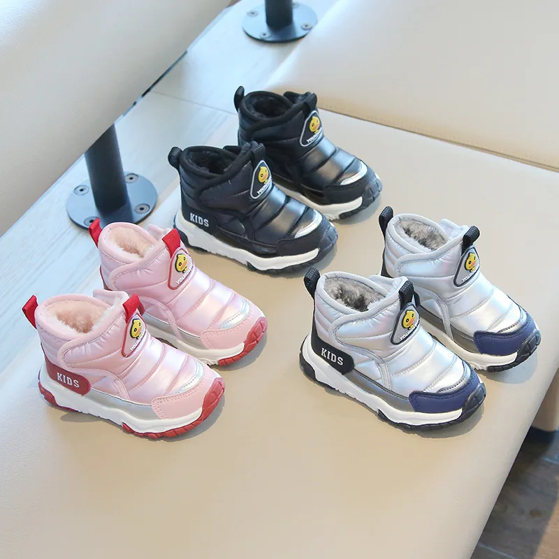 

Botas 2025 Winter New Kids Snow Boots Comfort Anti Slip Boys Cotton Shoes Simple Versatile Girls' Ankle Boots Zapatos De Mujer