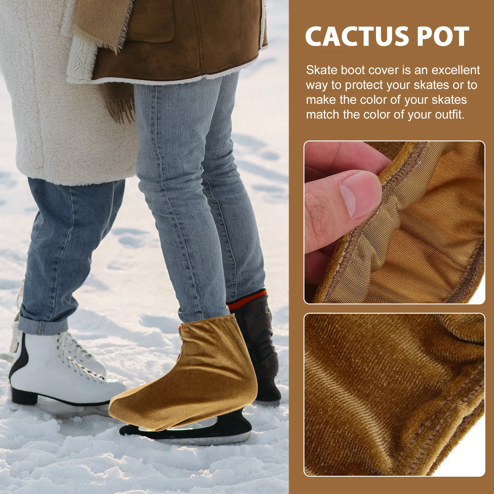 

1Pair High-Grade Polyester Ice Skates Cover Lightweight Compact Skating Boot Protector for Ice Hockey Figure Skating