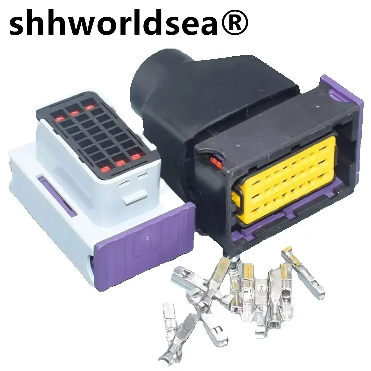 shhworldsea 24pin Oil to gas computer board ECU plug 24 line car 24 way ECU connector 211 PC249S8005 211PC249S8005