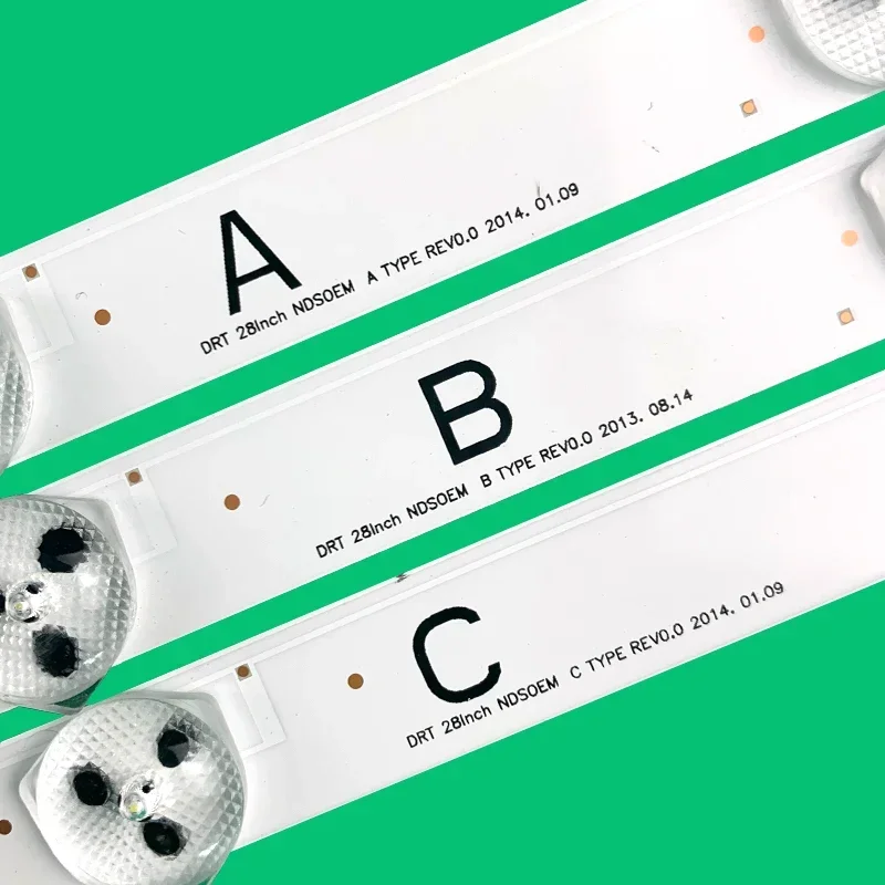 7leds para sony tv, 3v, 495mm, 3 pçs/set, para sony 28 "tv inotek 28 polegadas ndsoem a b c tipo rev0.0 drt 28 polegadas ndsoem a b c