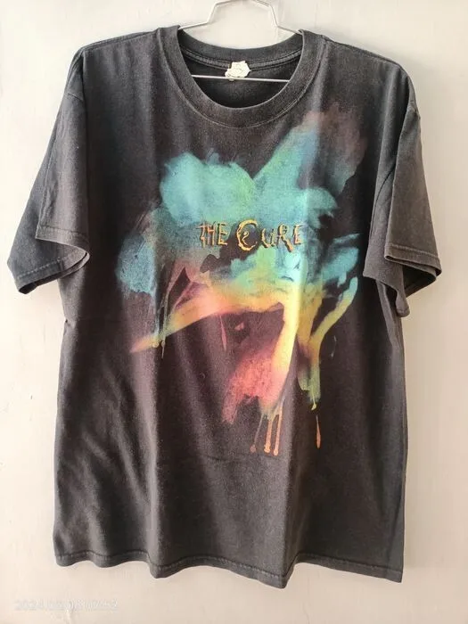 

Винтажная футболка с короткими рукавами The Cure Band с принтом унисекс, уголь NH8818, негабаритный товар, концертная уличная одежда с графикой в стиле ретро