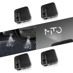 1/2pcs Car Door Welcome Lamp Wireless Laser Projector Shadow Lights Accessories For Alfa Romeo 159 147 Giulia MITO Logo Stelvio