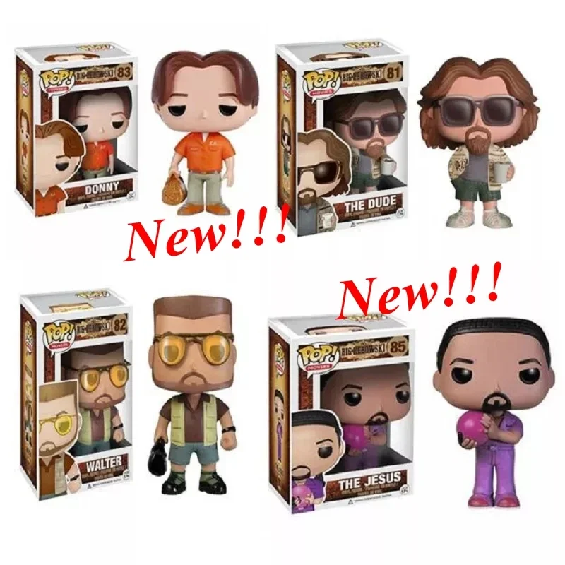 FUNKO POP The Big Lebowski The Dude #81 walter #82 Donny #83 Jesus #85 Figure Toys Collection model toy for children