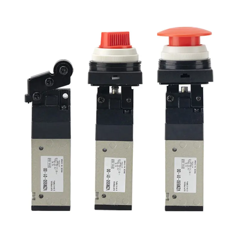 Pneumatic Mechanical Valve 5-Port Machine Control Valve VZM550-01-00/01S/02S-30-32-34B/R/G/Y-33C