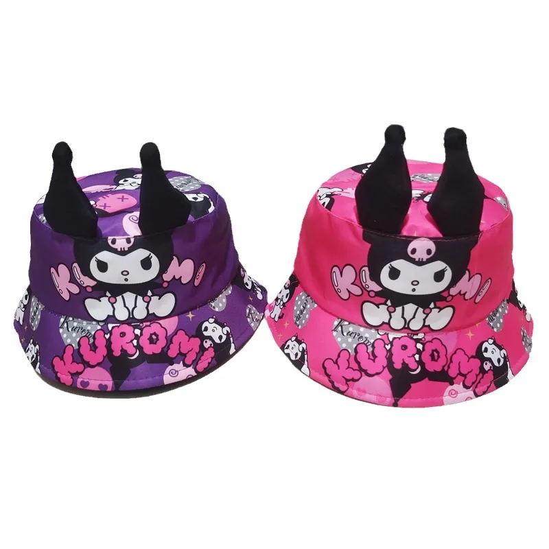 Kurome Children's Bucket Hat My Melody Cute Cartoon Basin Hat Sanrio Children's Basin Hat Sun Protection Sun Hat Girls