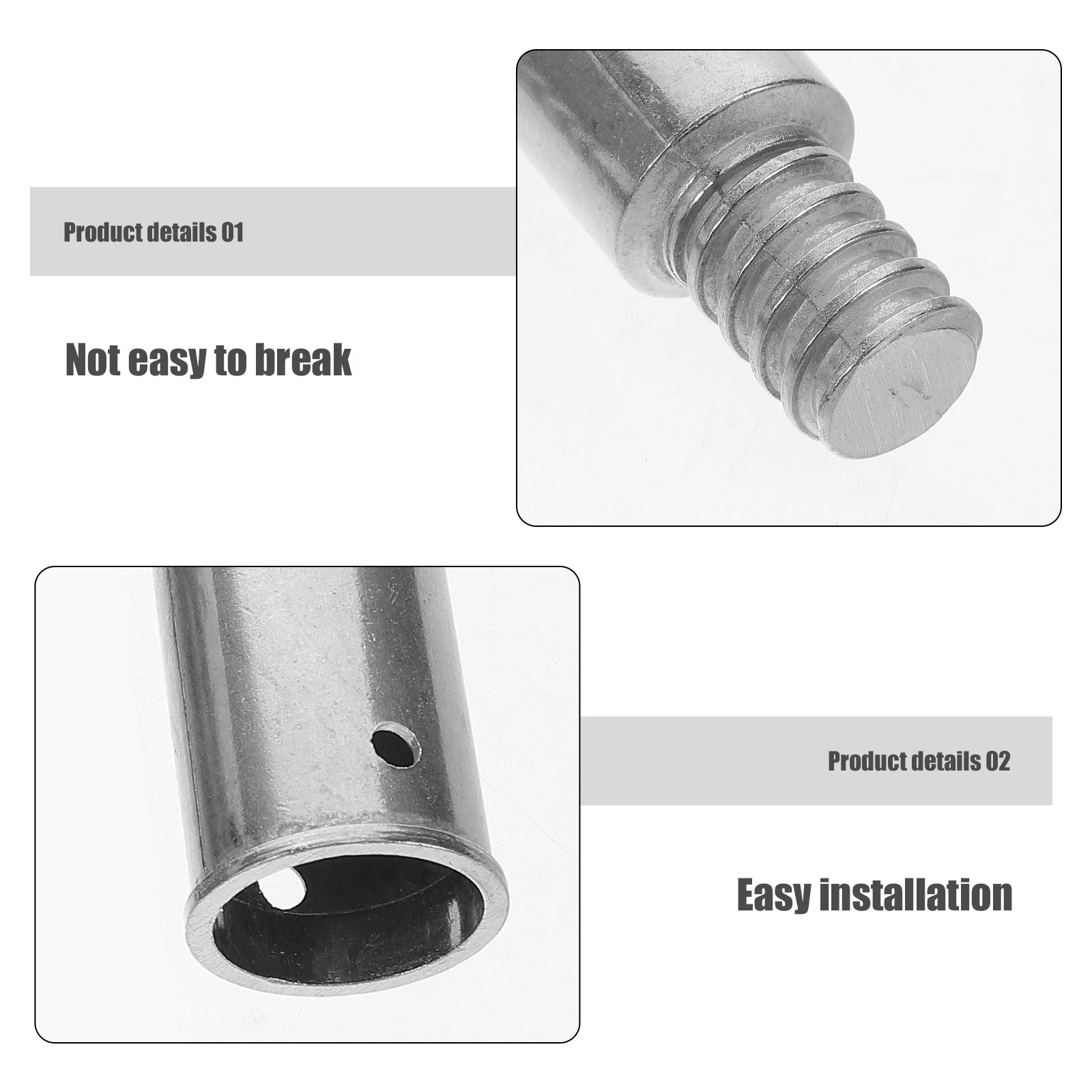 1 مجموعة 22 مللي متر الفضة الخيوط نصائح ل تمديد أقطاب سبائك الألومنيوم مكنسة مقبض نهاية طقم تصليح القطب محول تلميح للخشب المعادن #5