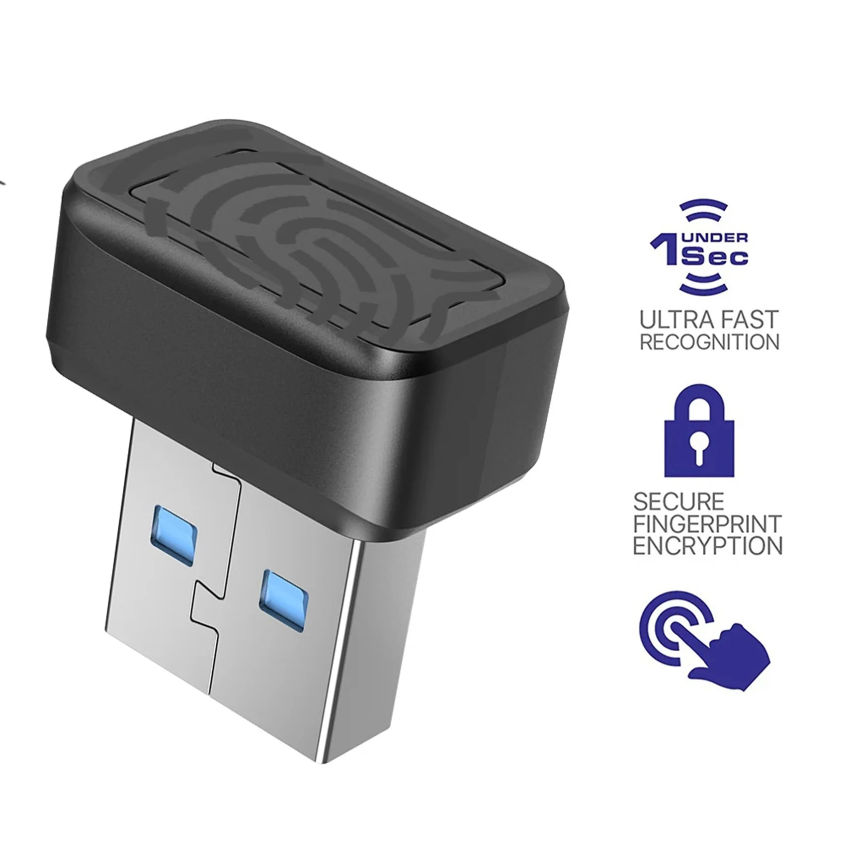 2X USB قارئ مفتاح بصمات الأصابع FIDO U2F سريع مطابقة مفتاح الأمان ويندوز مرحبا مكافحة التخثر قارئ بصمات الأصابع الصغيرة