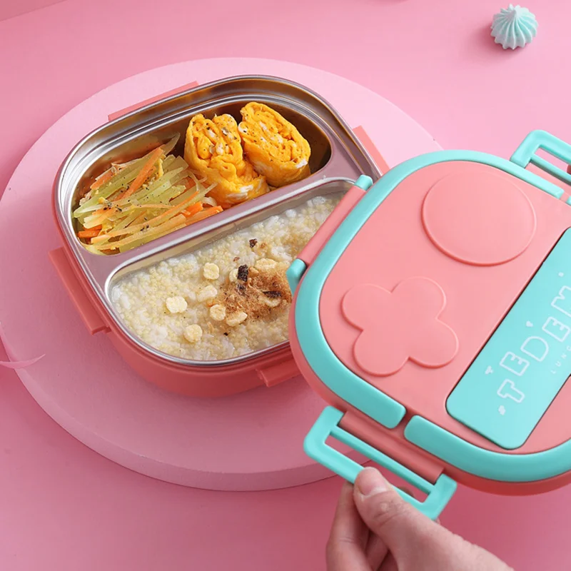 Outing Tableware 304 Portable Stainless Steel Lunch Box Baby Child Student Outdoor Camping Picnic Food Container Bento Box