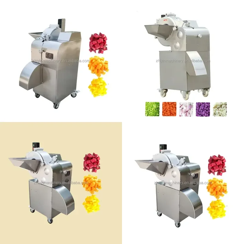 for 4mm 7mm High Efficiency Electric Stainless Steel Commercial Vegetable Cutter for Root Vegetables and Fruits