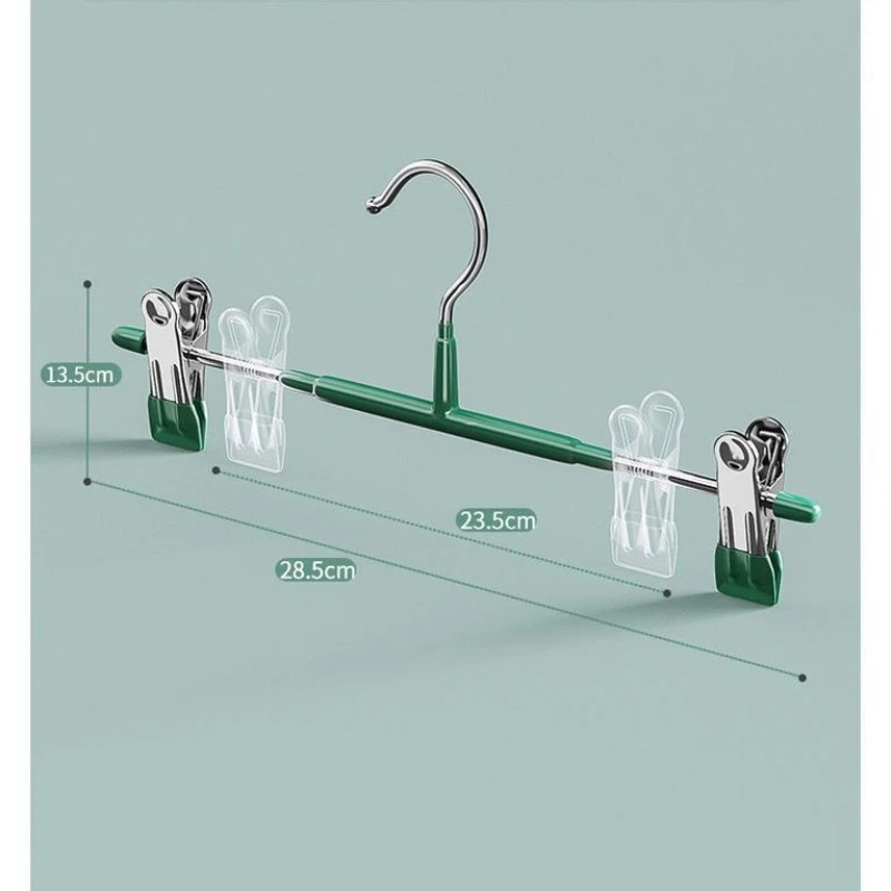 5 قطعة السراويل الفولاذ المقاوم للصدأ كليب خزائن غرفة النوم التخزين المنظم فستان شماعات رفوف الملابس معطف متجر الملابس خزانة شماعات #4