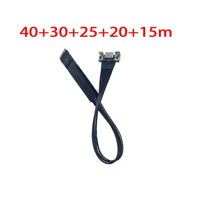 SCLS M.2 To Oculink 4I Extension Cable For M.2 Mkey NVME To SFF8611 Adapter Cable Pcie 4.0 X4 Gen4 Silver Plated Cable