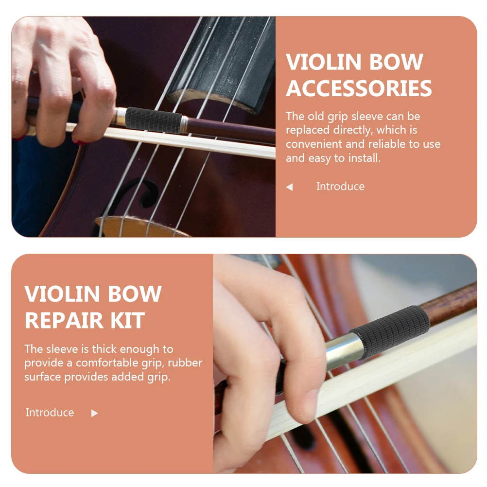

4 Pcs Bow Grip Accessory Violin Parts Tool Holder Helper Instrument Accessories Rubber Grips