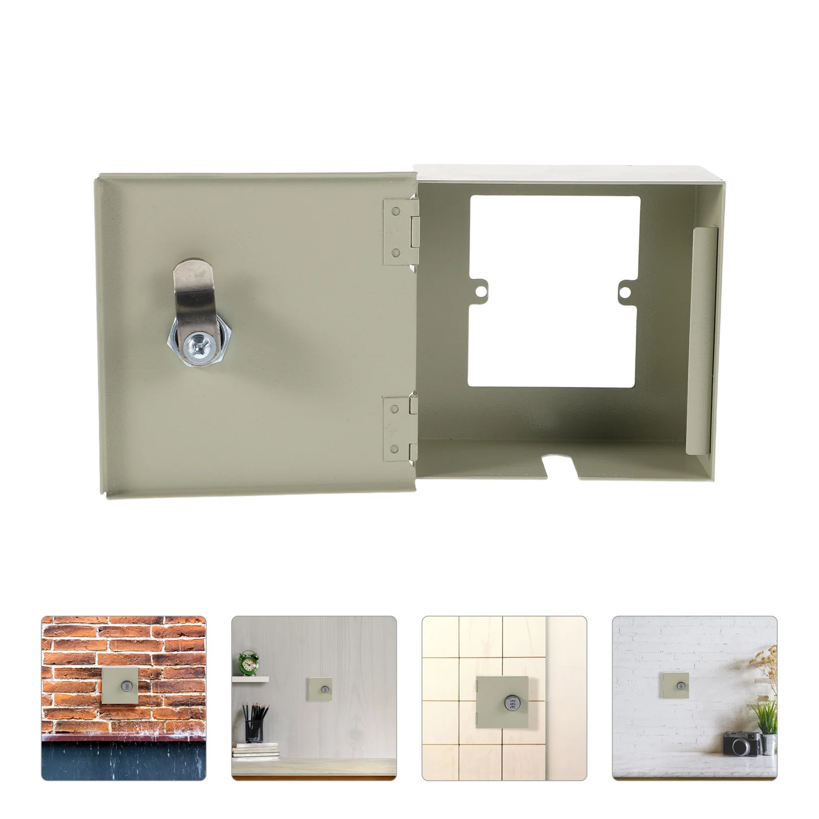 

Password Lock Box Stainless Steel Rotating Combination Lock Weatherproof Heavy Duty Outlet Cover For Home Office