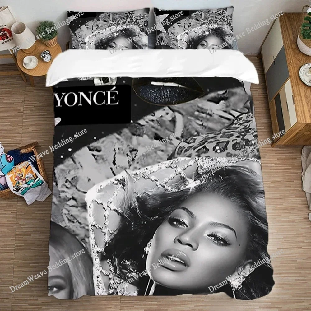 Queen Bed Comforter Sets Quilt Cover Duvet Cover Set Single Double Large Size Art Fashion B-Beyonces Pillowcase Bedding Linen963 4