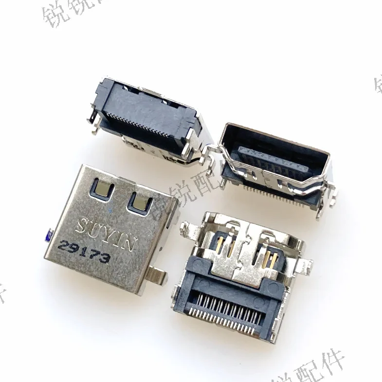 For imported SUYIN notebook HDMI socket 19P sinking plate type, SMT high definition interface transmission mother seat